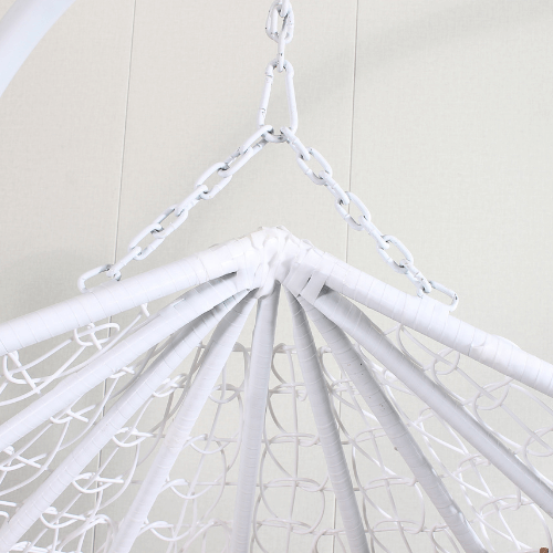 Hanging Egg Chair - White Basket & Grey Cushion