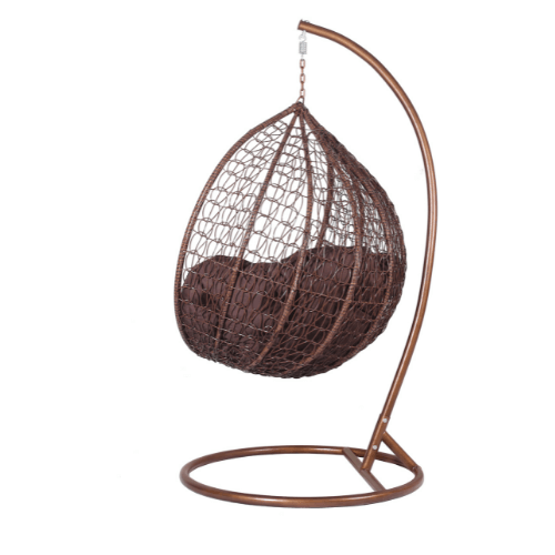 Egg Chair Hanging- Brown Basket & Brown Cushion