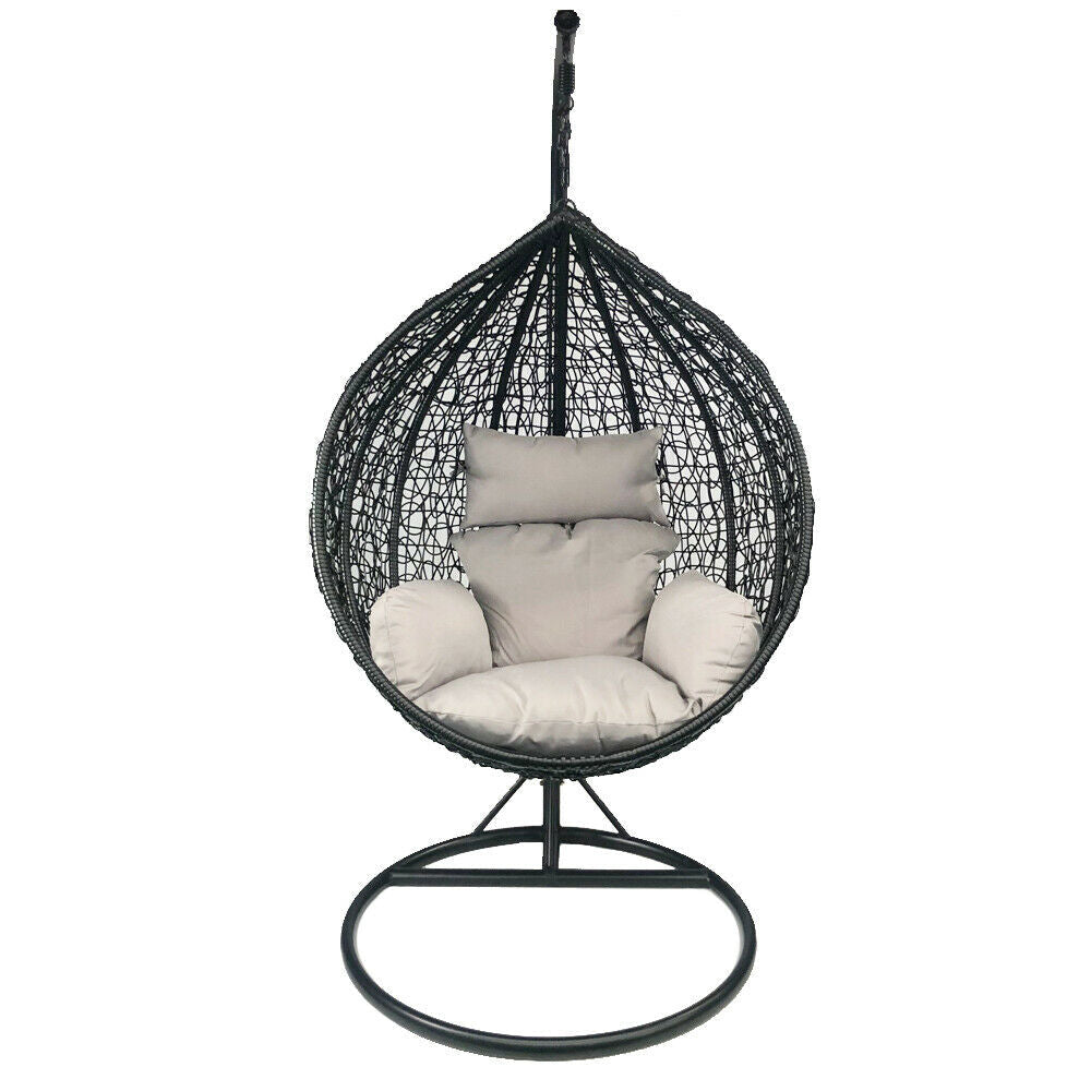 Egg Swing Chair Black Basket