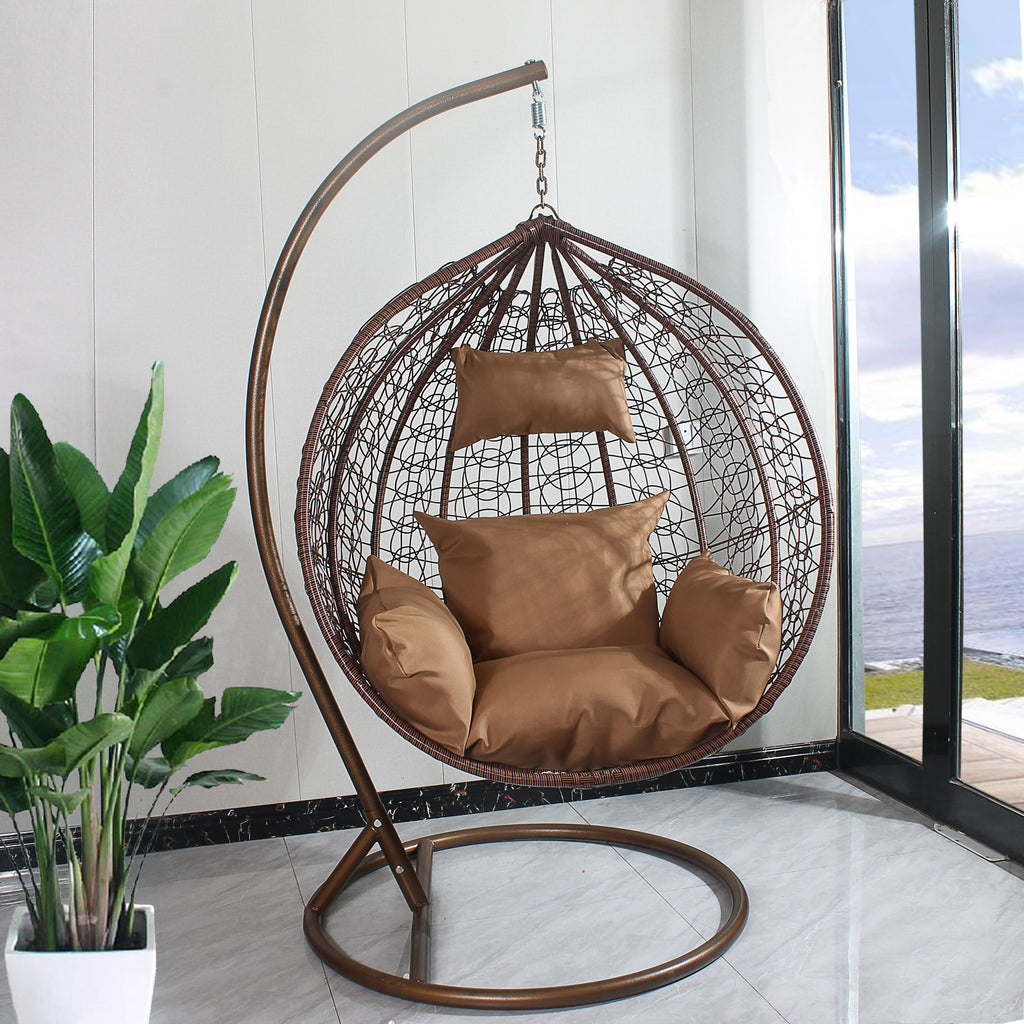 Egg Chair Hanging- Brown Basket 